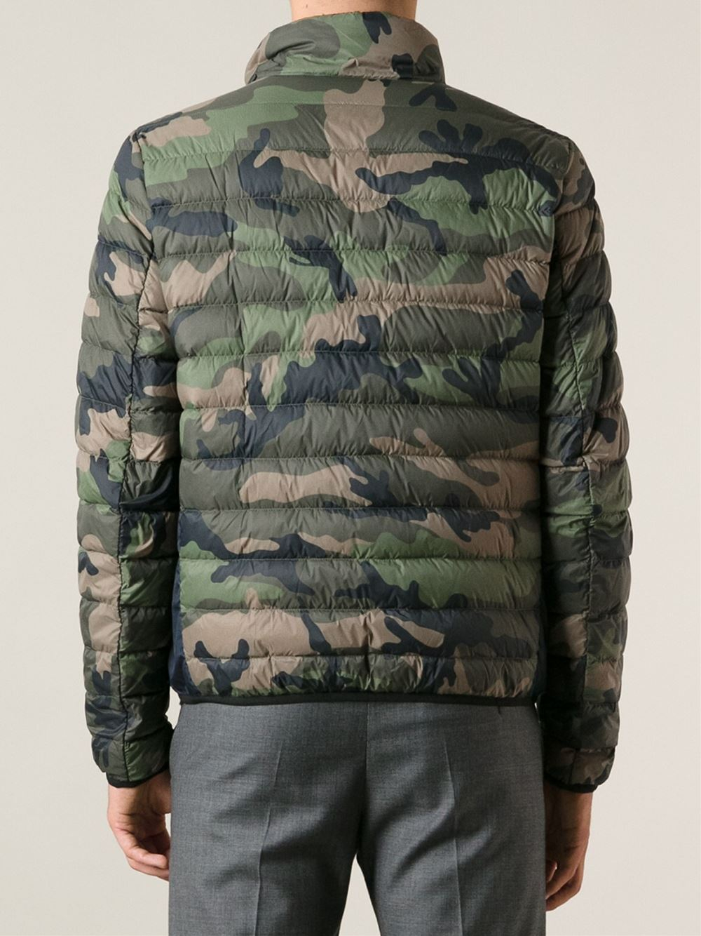 Lyst - Valentino Padded Camouflage Print Jacket in Green for Men