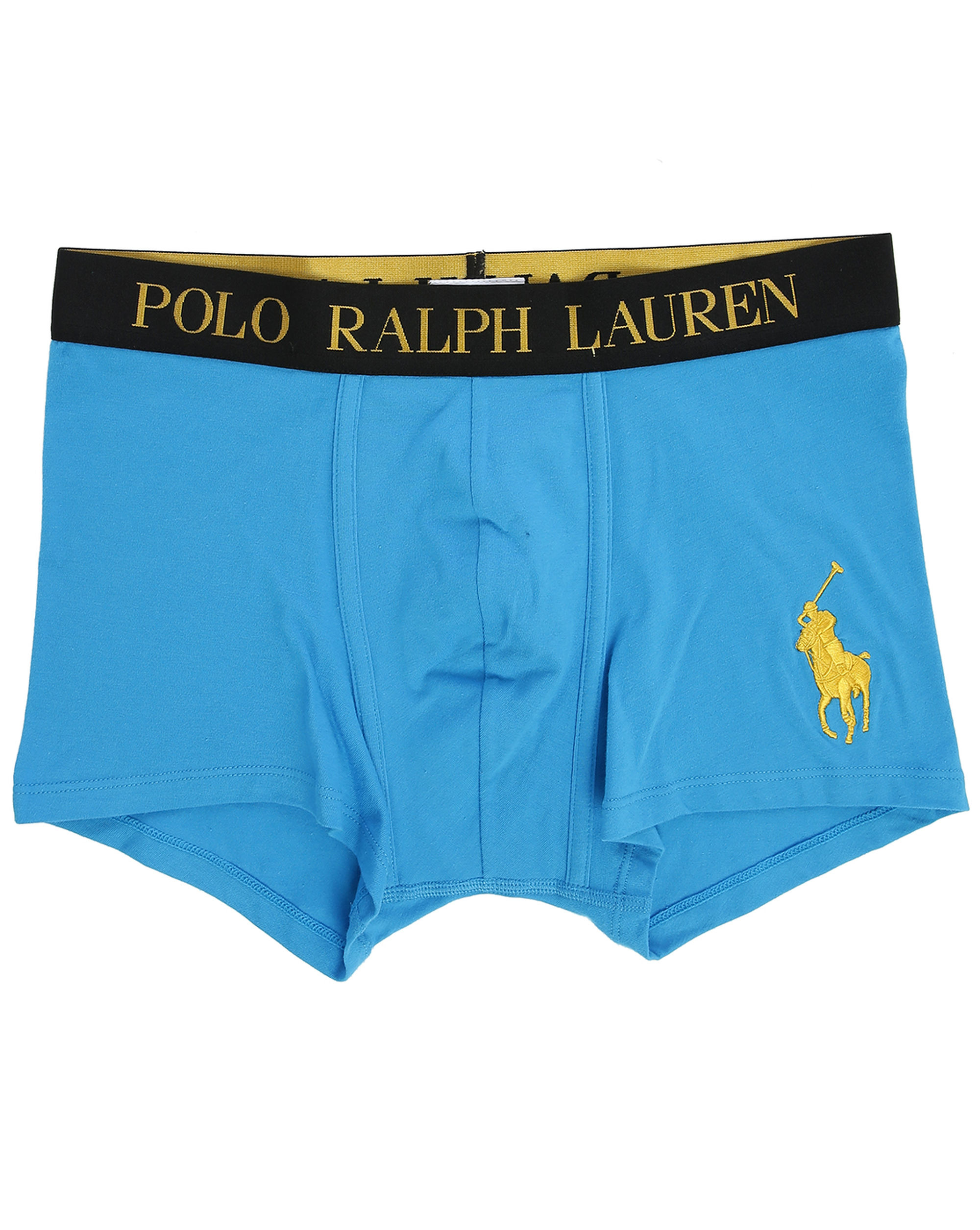 Polo ralph lauren Big Pony Gold Boxer Shorts With Turquoise Logo in ...