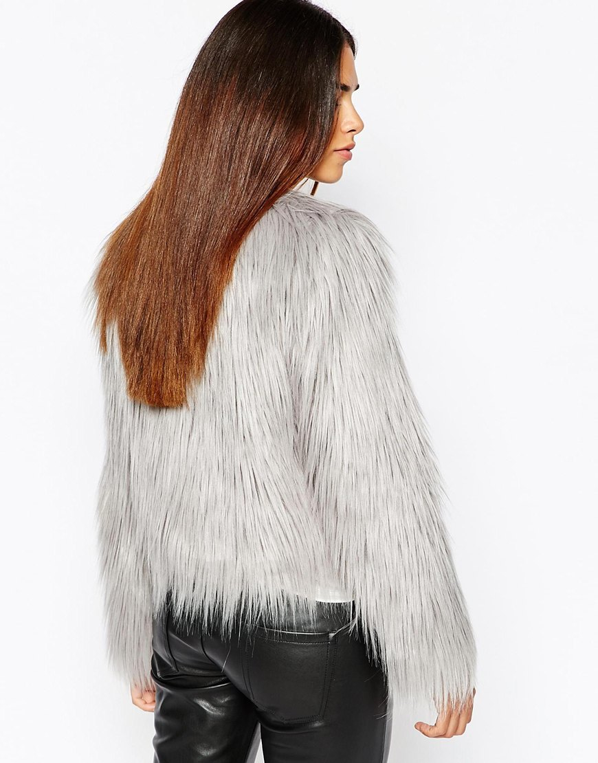 Warehouse Grey Faux Fur Collar Coat Outfit Raindrops Of Sapphire Gallery