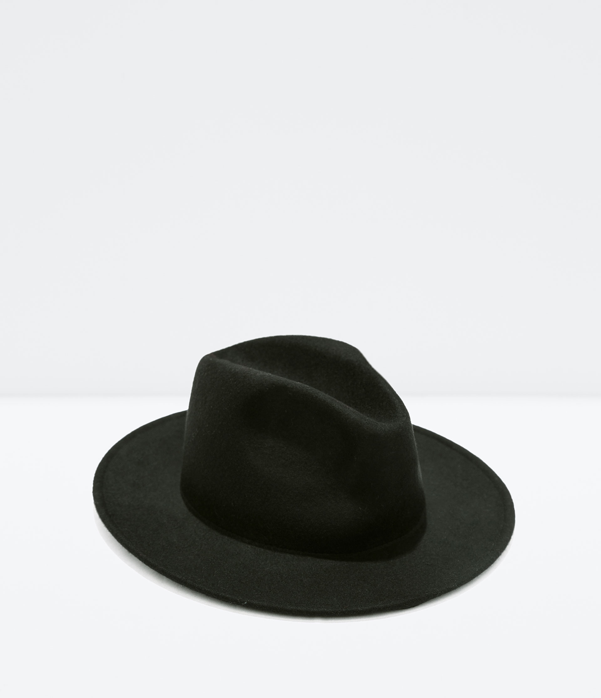 Zara Wide Brim Felt Hat in Black for Men Lyst