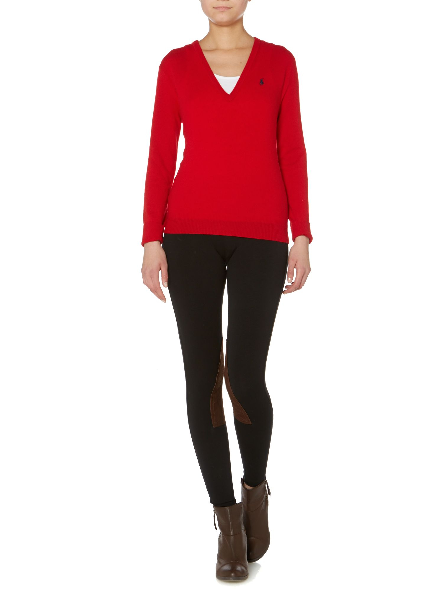 polo ralph fit legging with knee patch in black lyst polo ralph fit legging with knee patch in black lyst