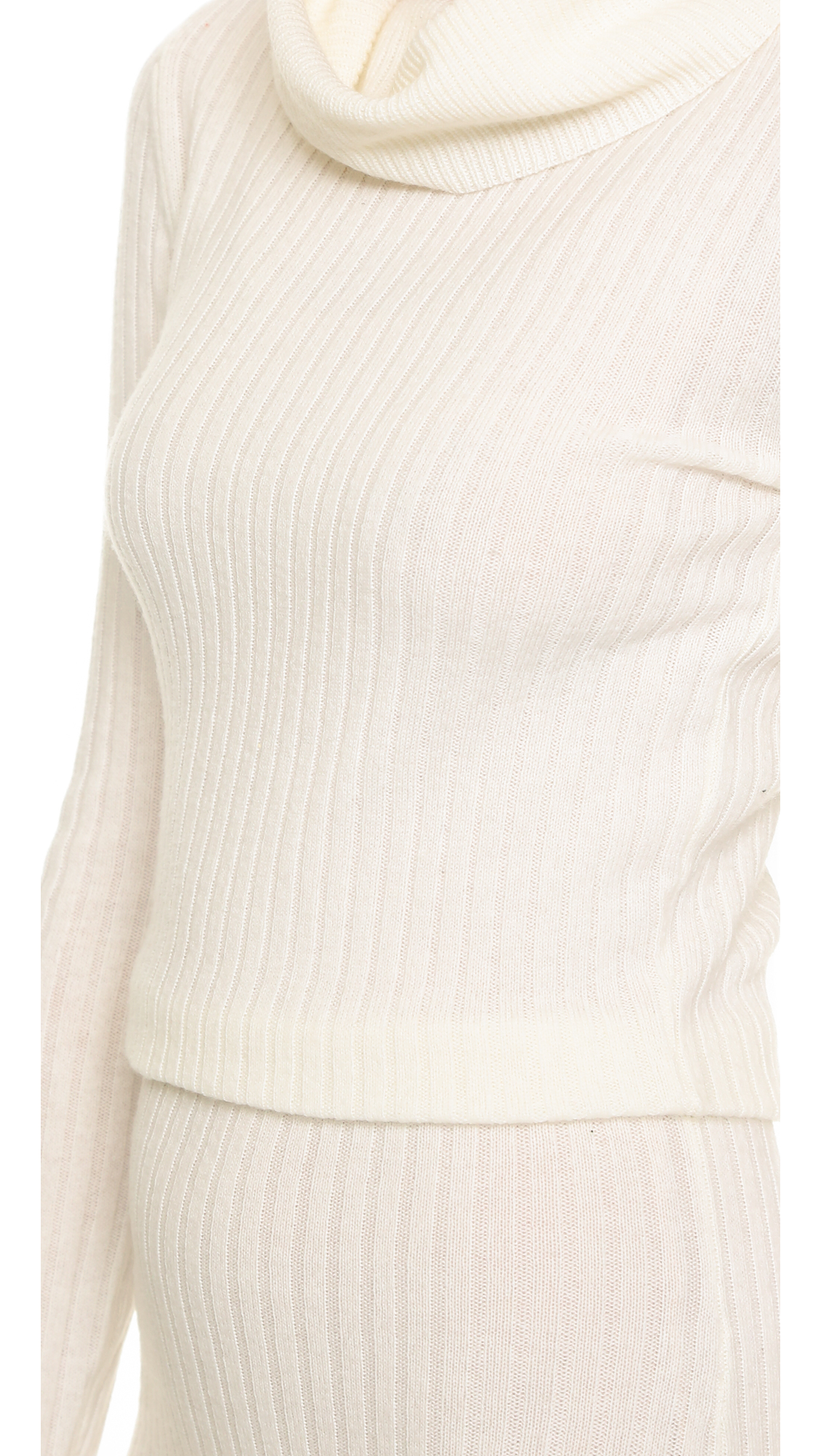 Lyst Alice Olivia Hailee Turtleneck Sweater Dress Cream In Natural Gallery