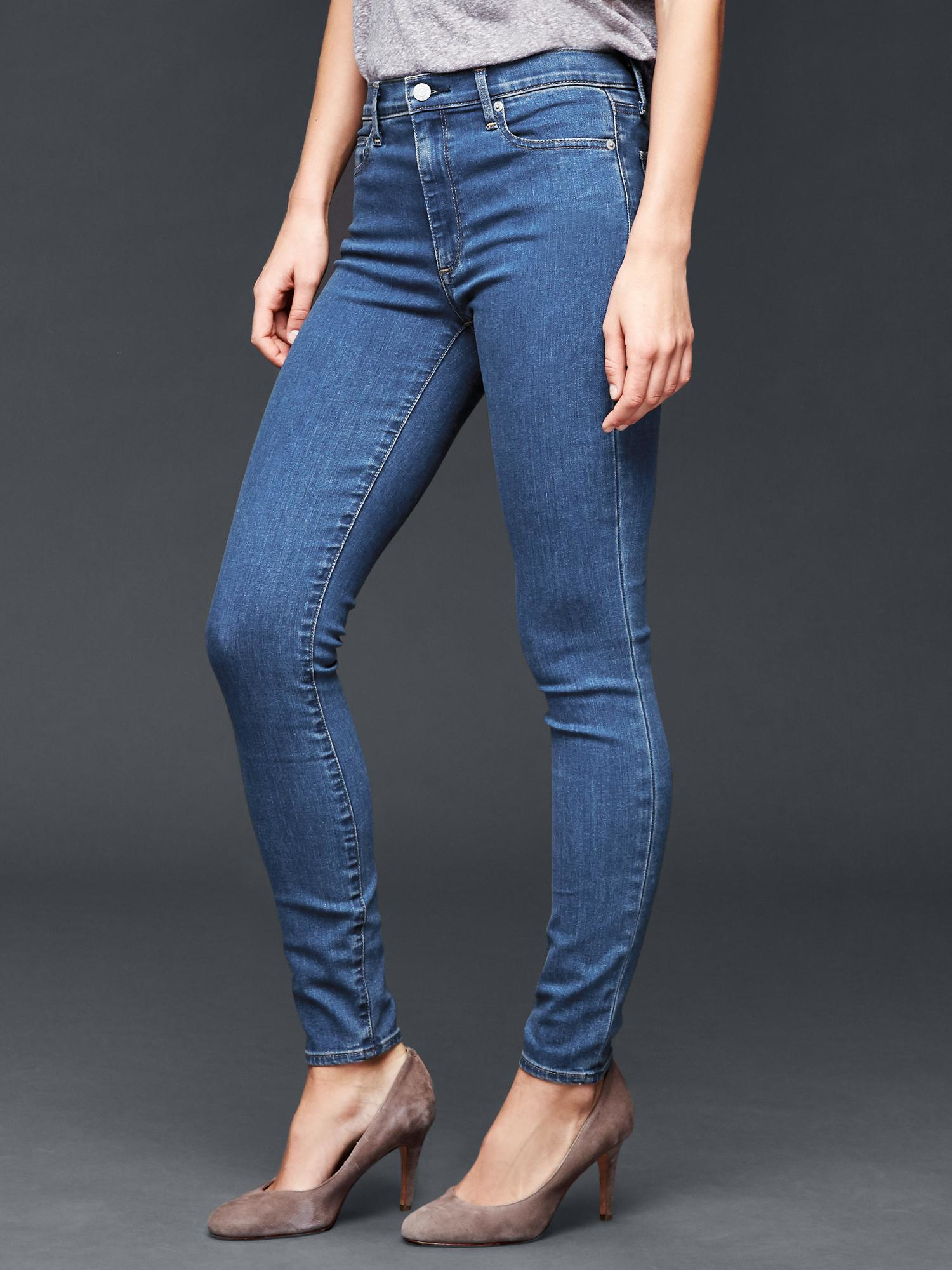 Gap Stretch 1969 True Skinny High Rise Jeans in Multicolor (MEDIUM ...