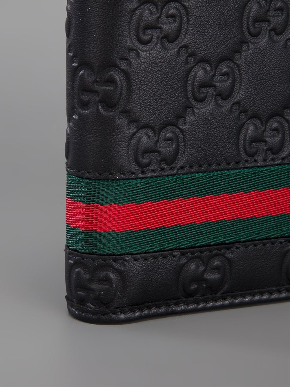 Lyst - Gucci Monogram Embossed Wallet in Black for Men