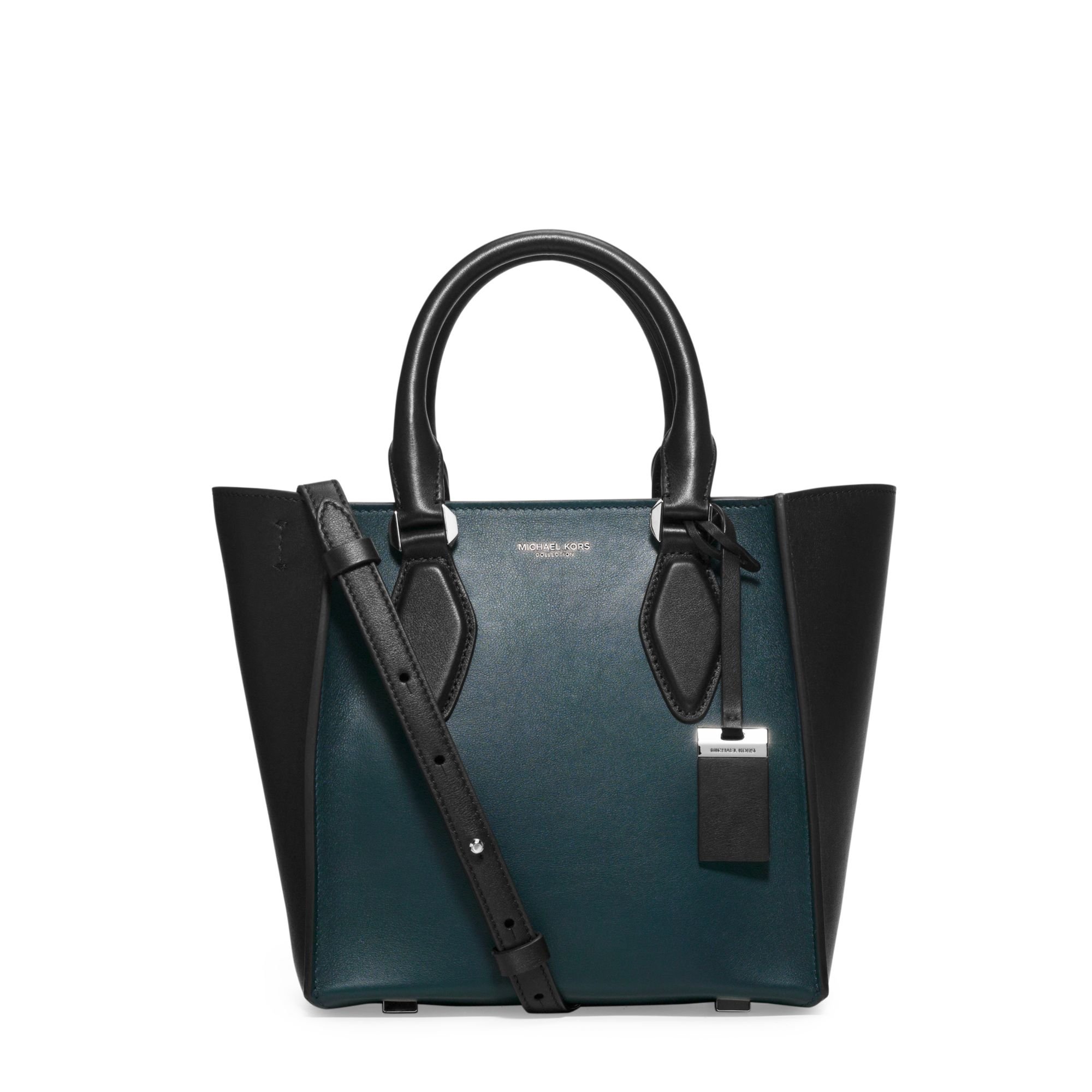 michael kors blue leather