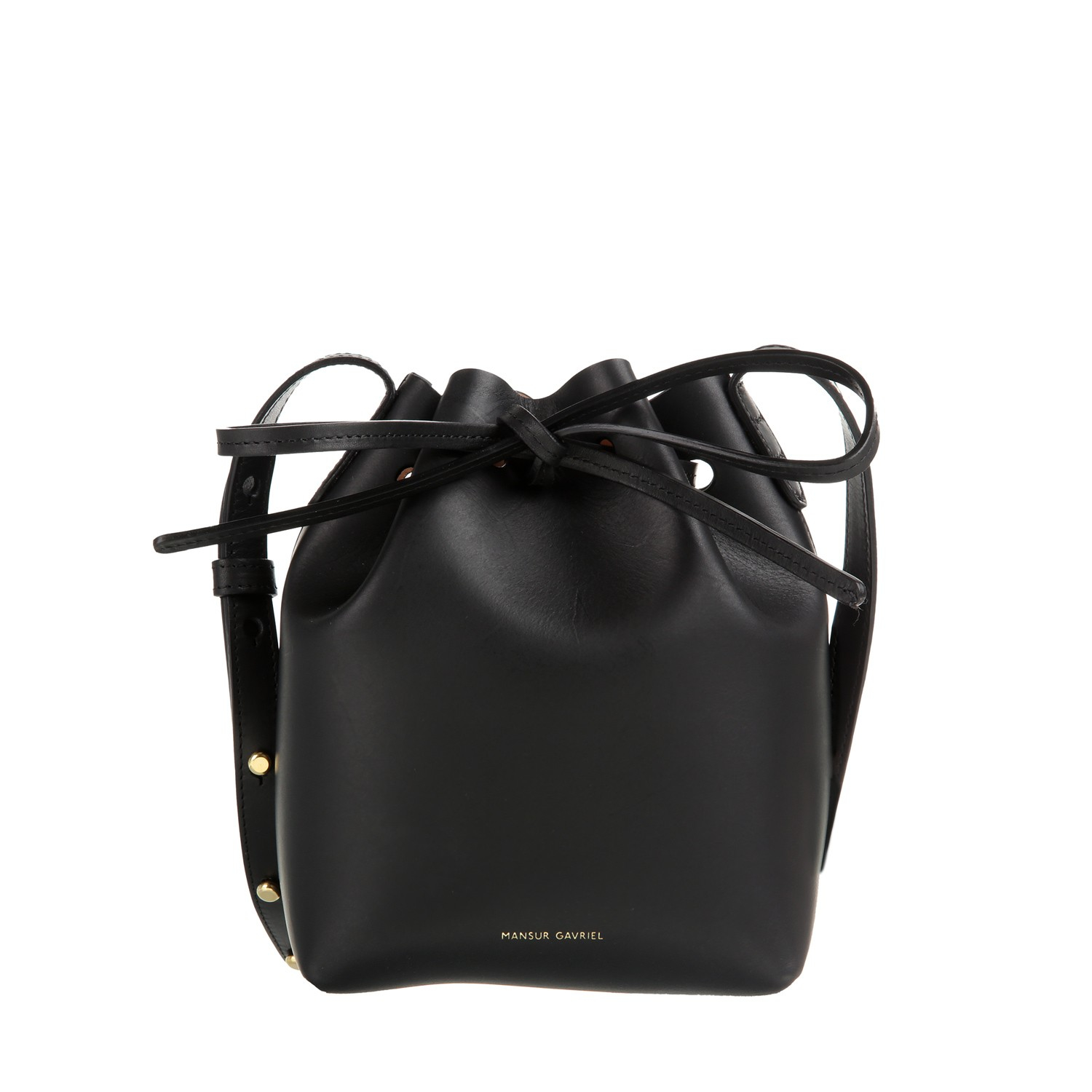 Mansur gavriel Mini Mini Bucket Bag in Black | Lyst