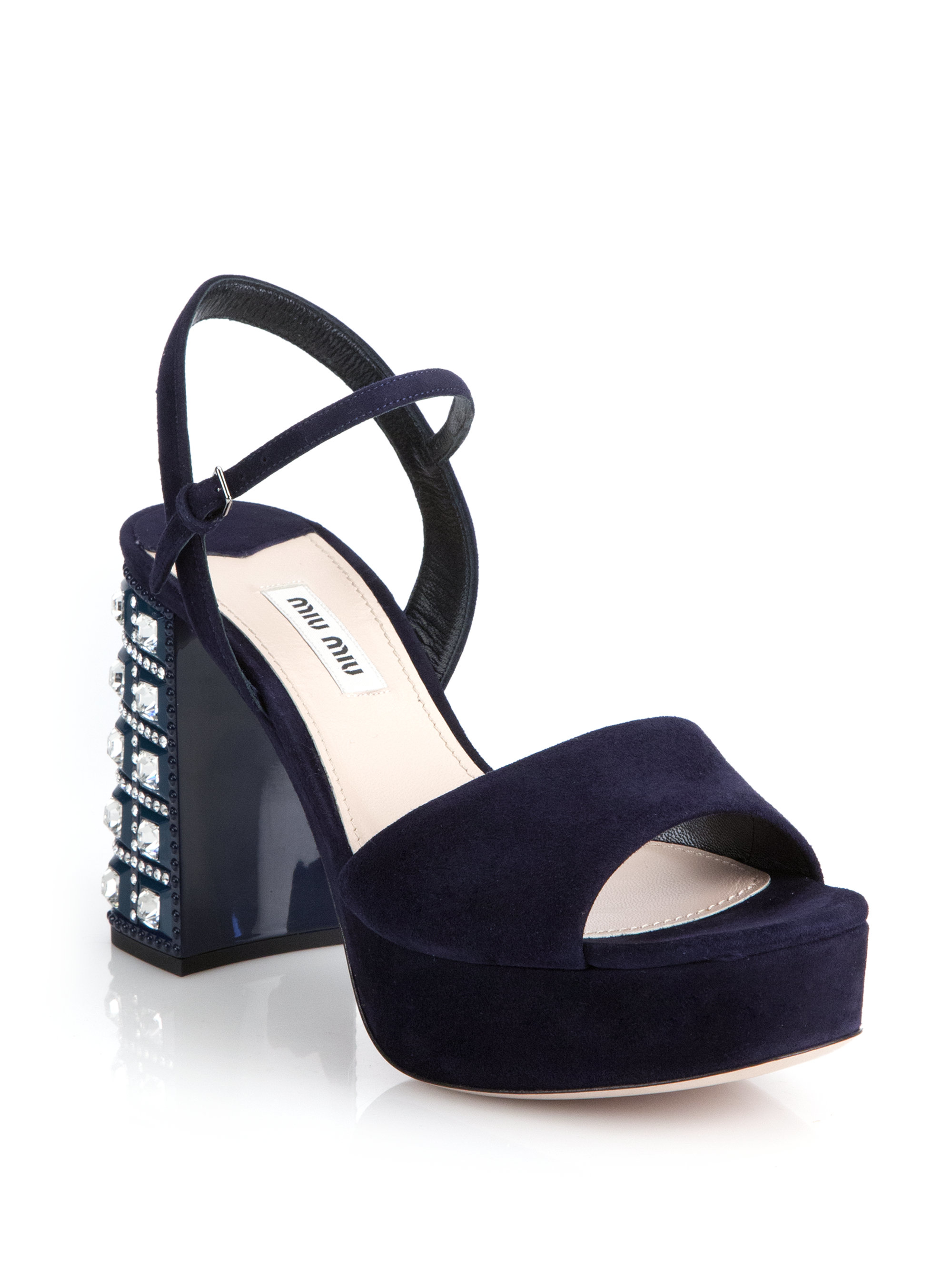 blue platform sandals heels