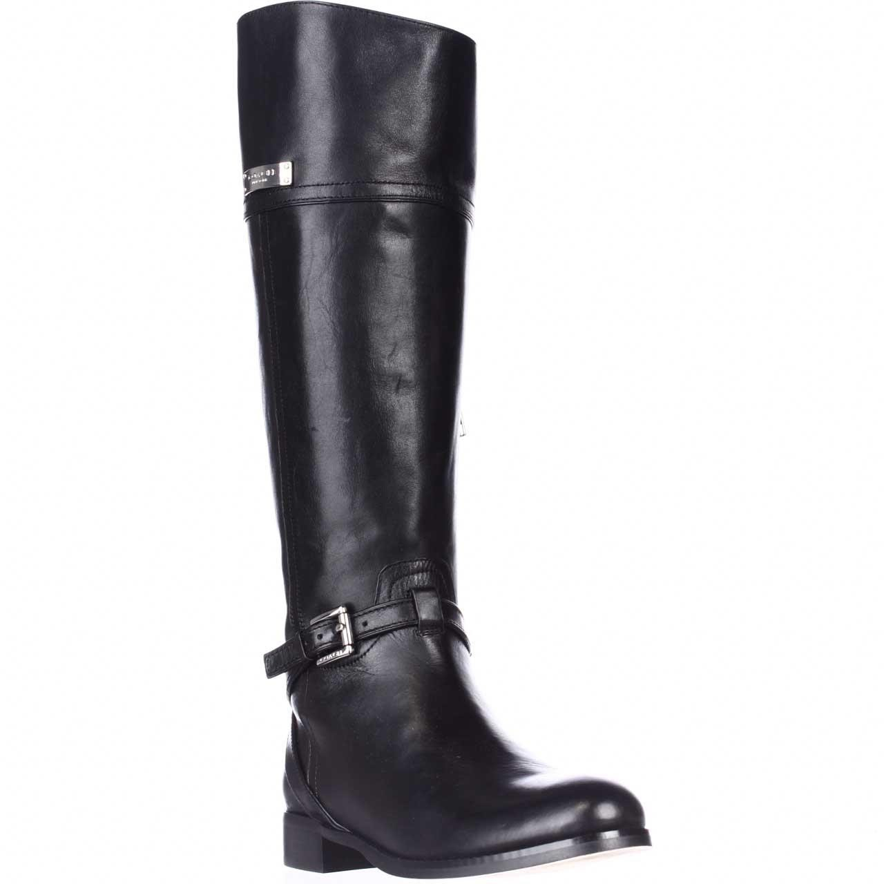 COACH Micha Wide-calf Knee High Riding Boots, Black Leather in Black - Lyst