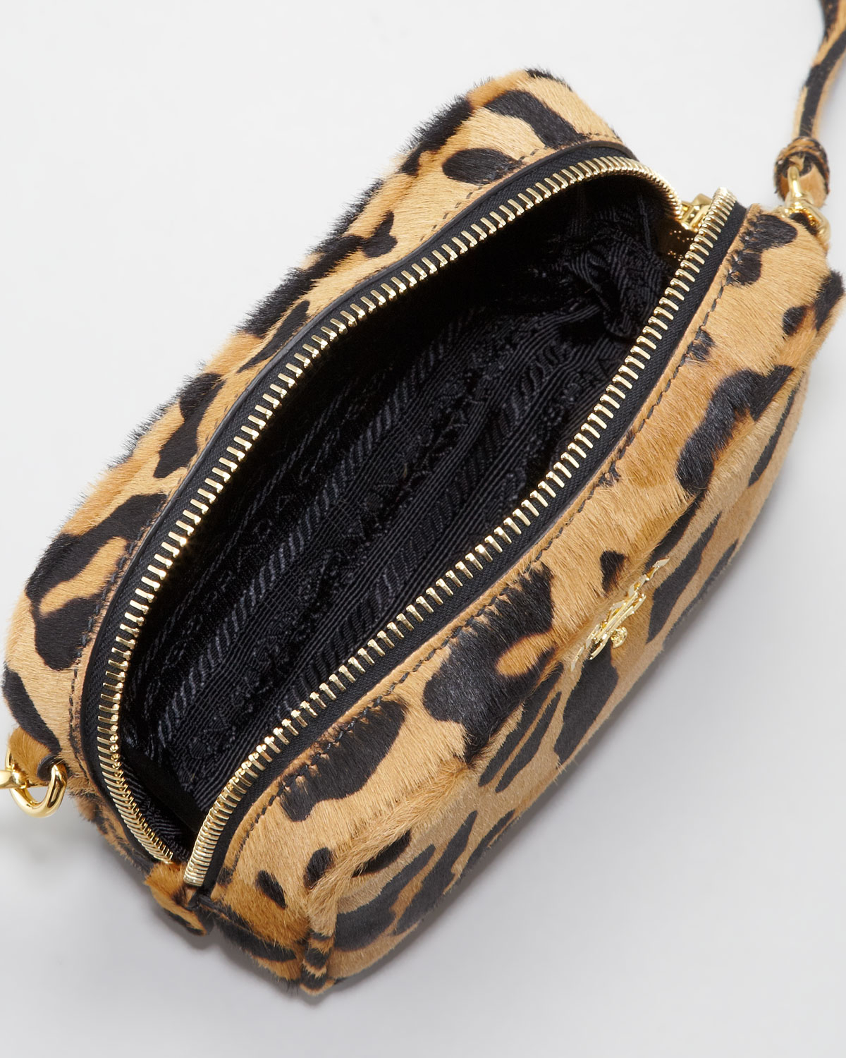 Prada Leopard-Print Mini Crossbody Bag in Animal (leopard) | Lyst