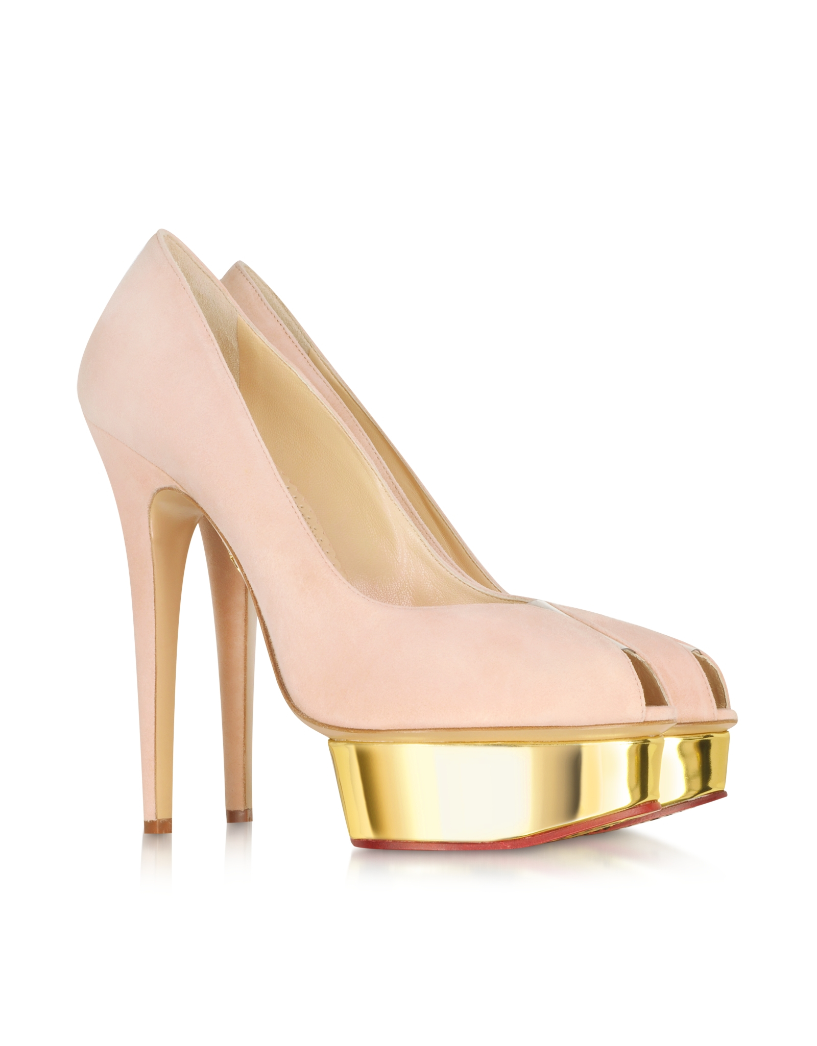 blush platform pumps