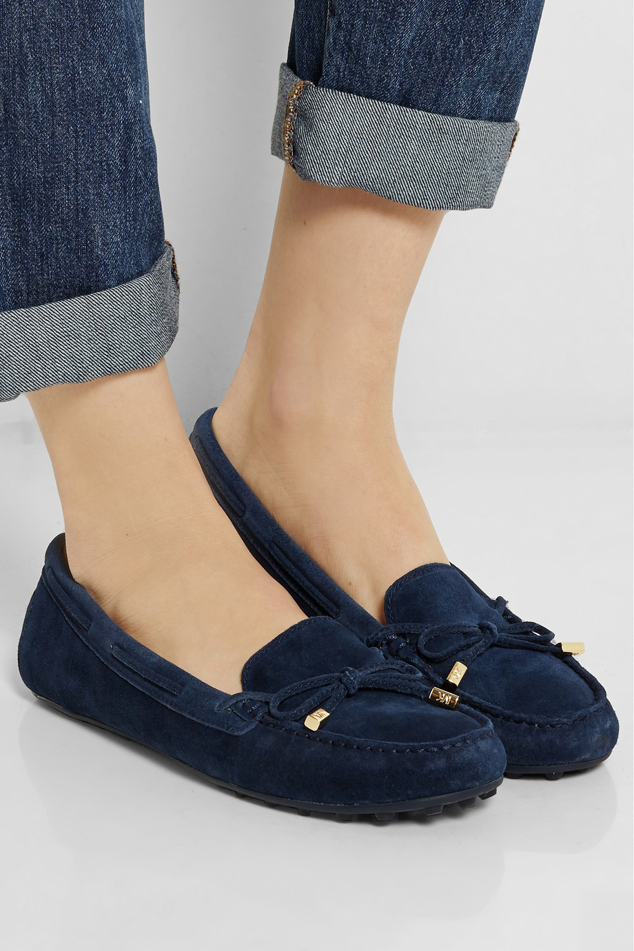 Michael michael kors Daisy Suede Loafers in Blue | Lyst