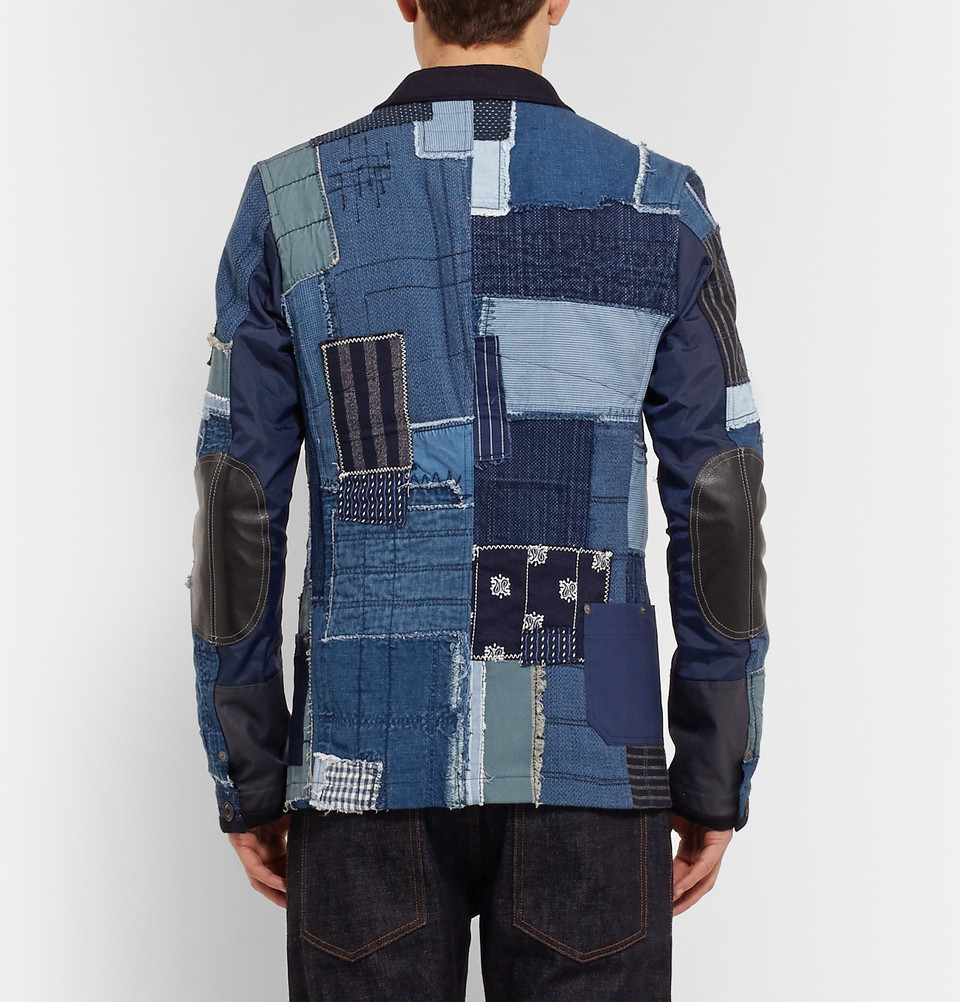 Lyst Junya Watanabe Denim Patchwork Jacket In Blue For Men 