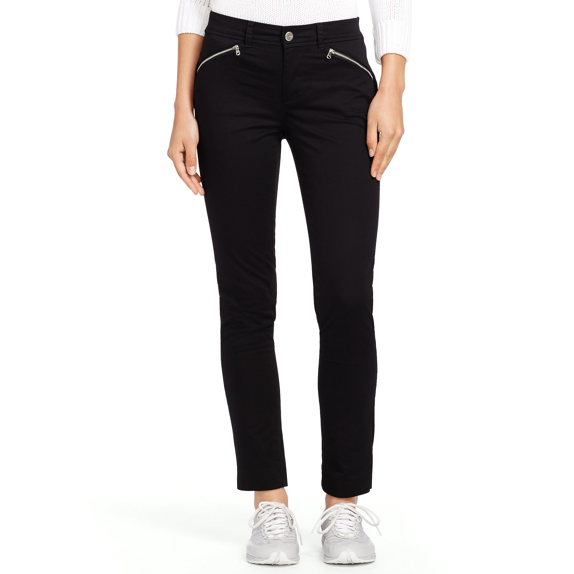 Ralph lauren Straight Zip-pocket Pant in Black | Lyst