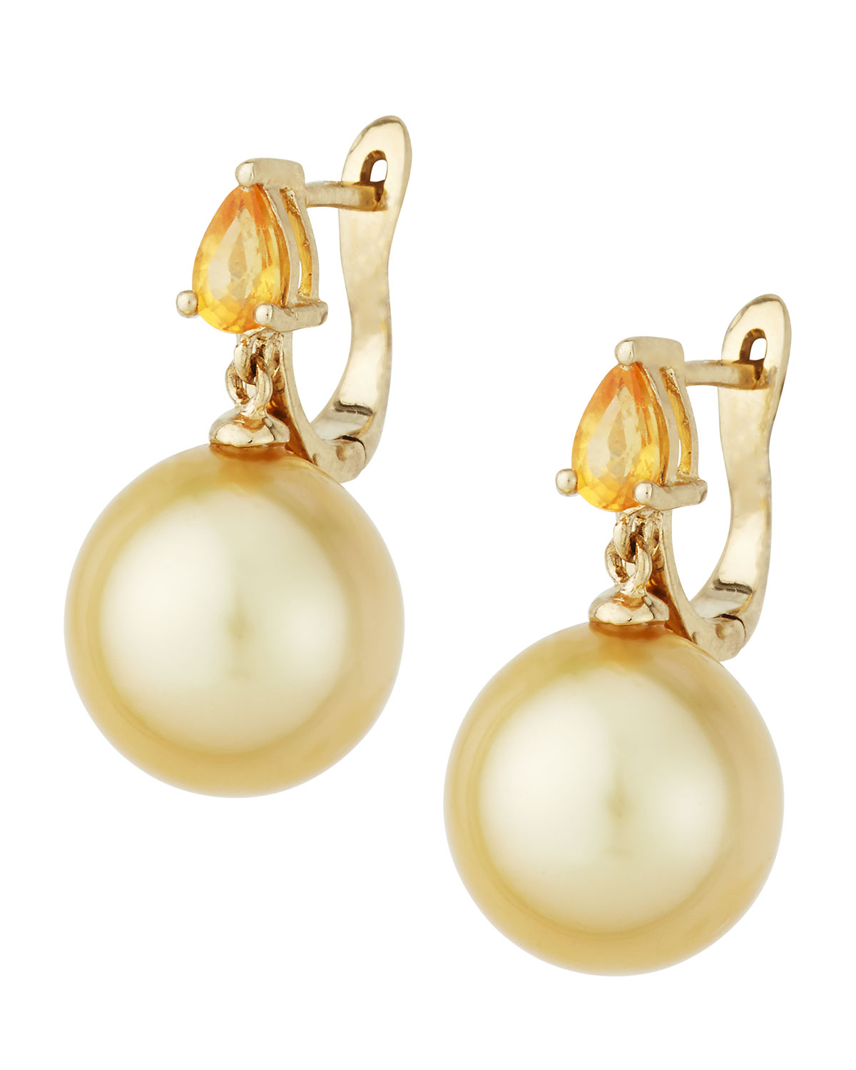 Lyst Belpearl Yellow Shire Golden South Sea Pearl Earrings In Gallery