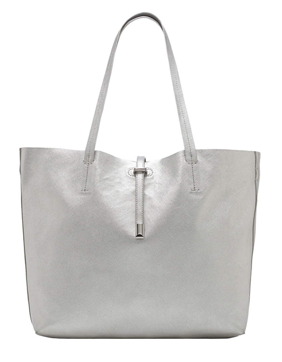 Lyst - Vince Camuto Leila Leather Tote Bag in Metallic