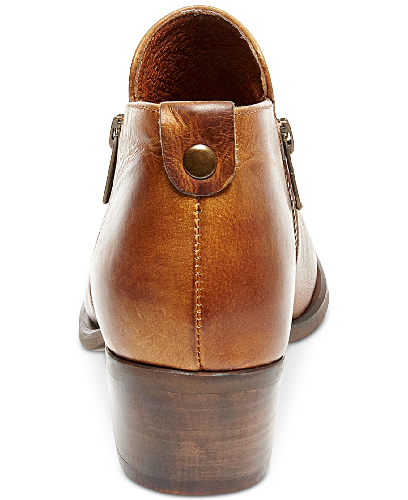 promenade booties in brown fabric