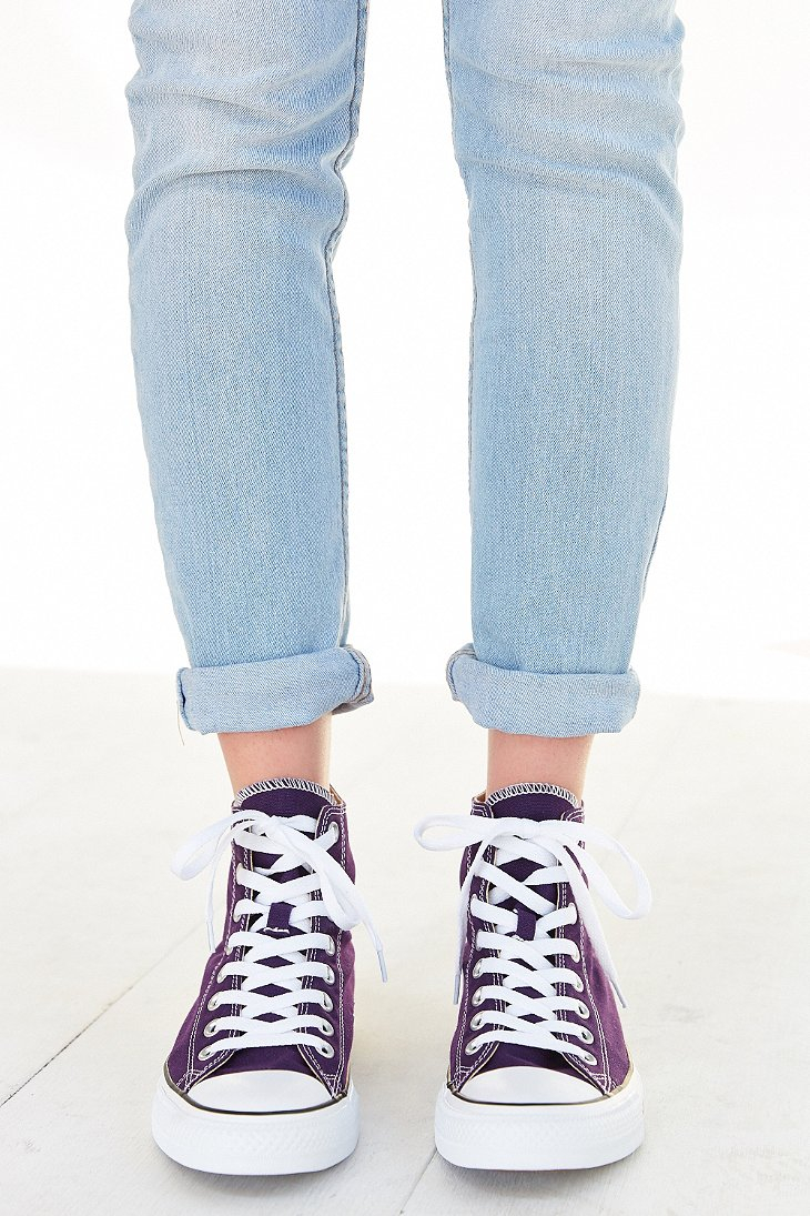 purple converse high tops