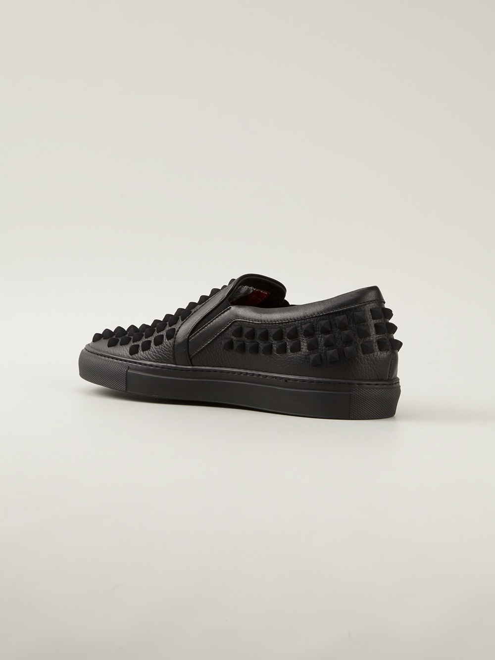 black slip on trainer