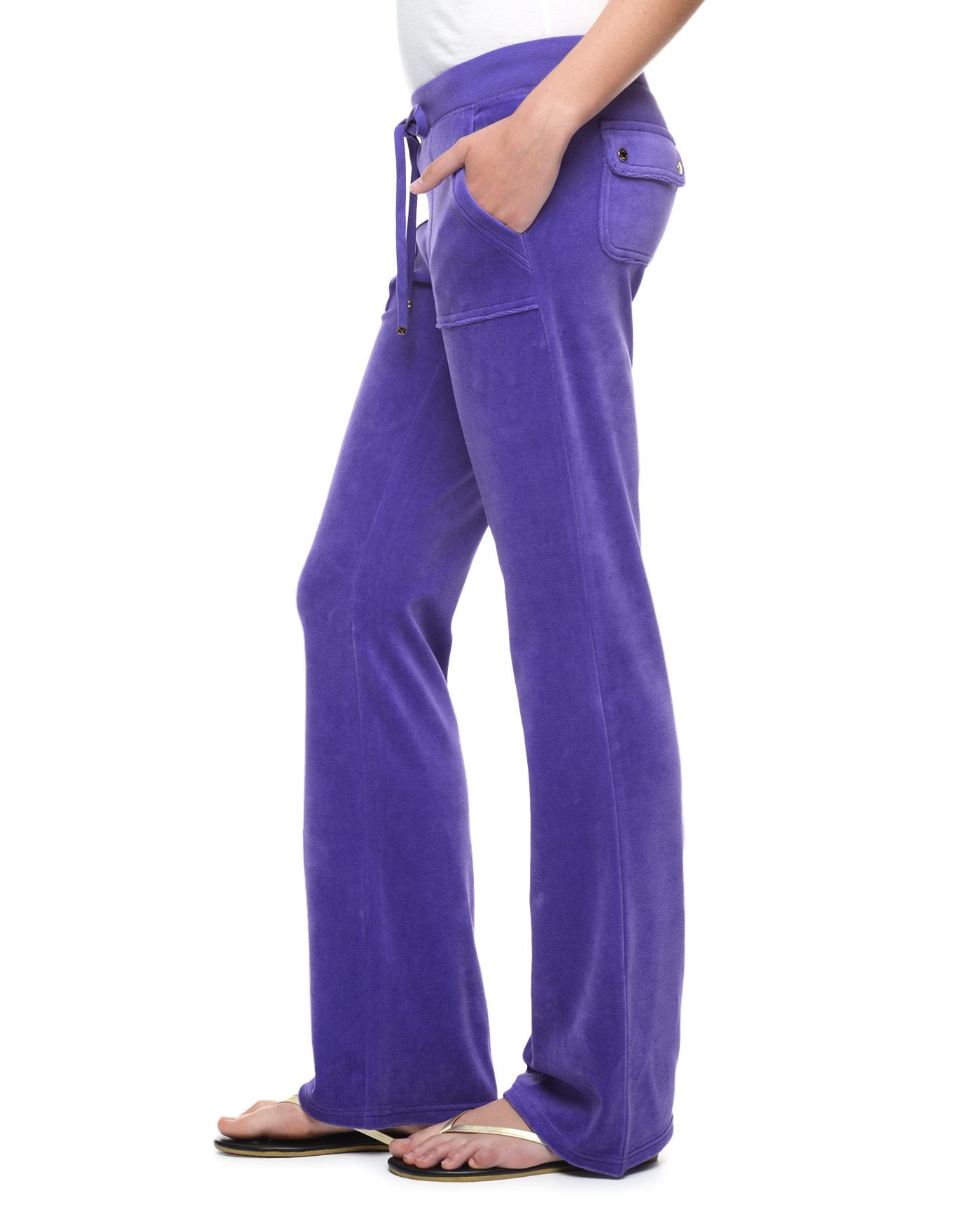 purple velour joggers