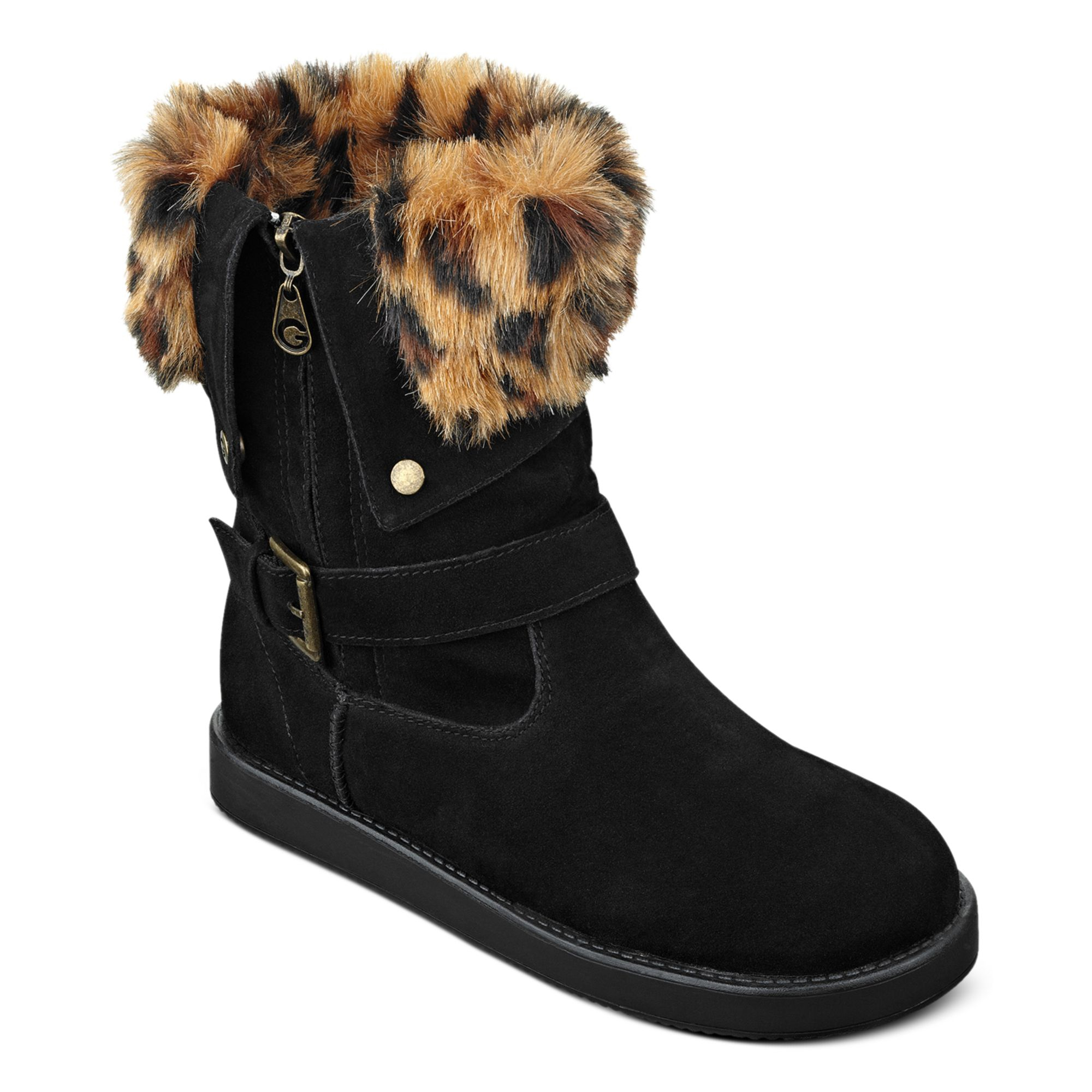 guess black winter boots