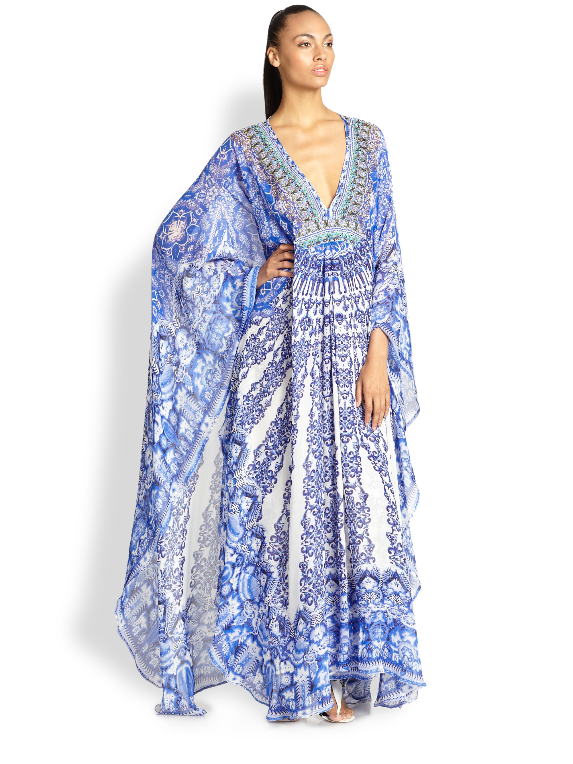 Camilla Power Of Prayer Silk Maxi Kaftan Lyst