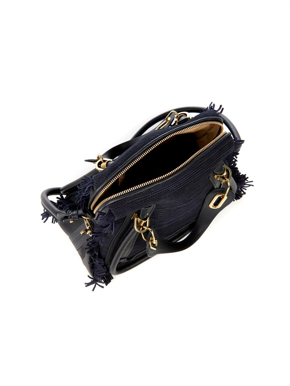 blue chloe handbag - Chlo Paraty Medium Suede and Leather Tote in Blue | Lyst