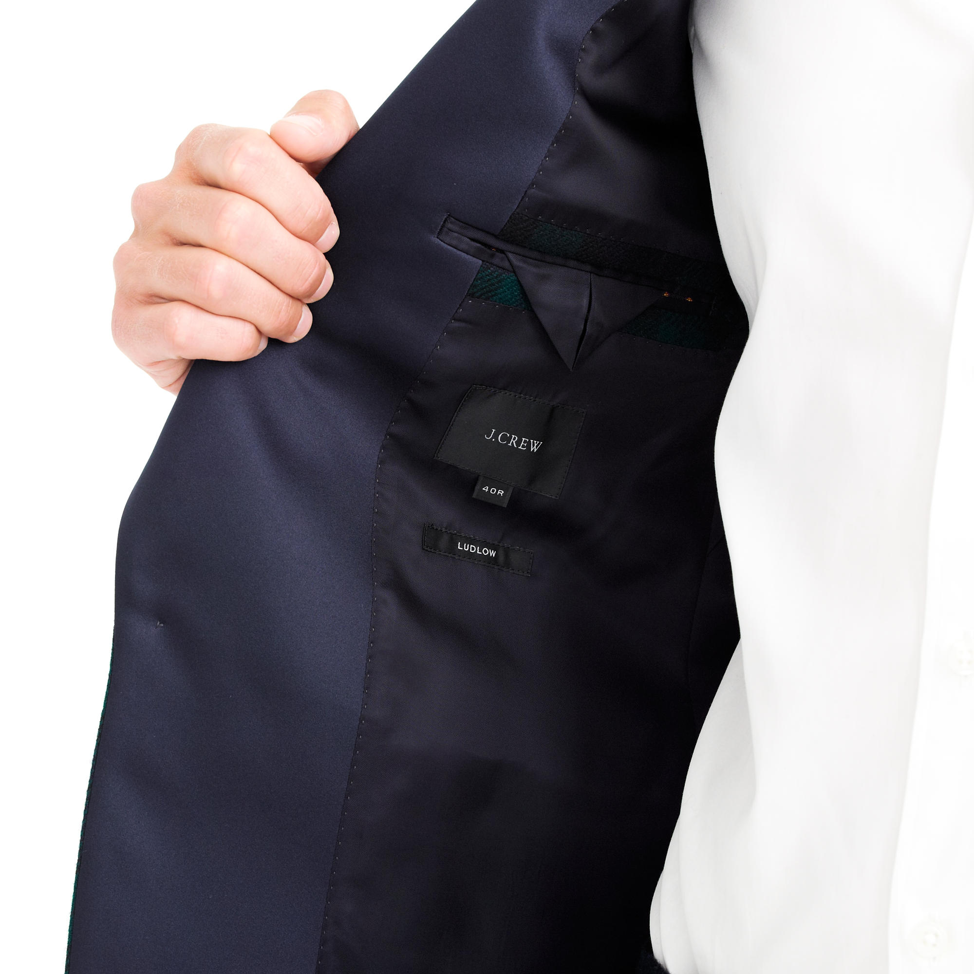 J.crew Ludlow Shawlcollar Tuxedo Jacket In Black Watch English Wool in