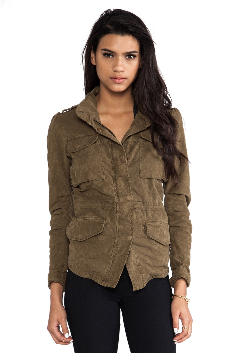 Maison scotch Fitted Military Jacket in Brown | Lyst