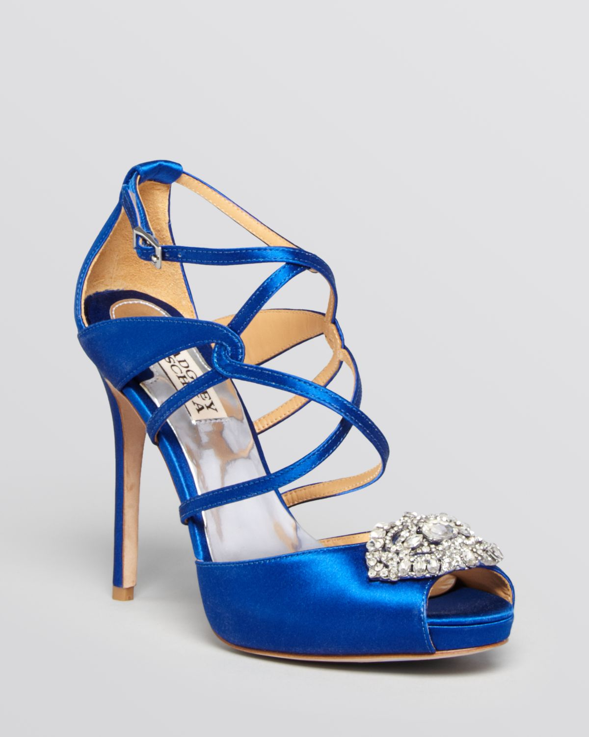 Badgley mischka Platform Open Toe Evening Sandals - Fisher High Heel in ...