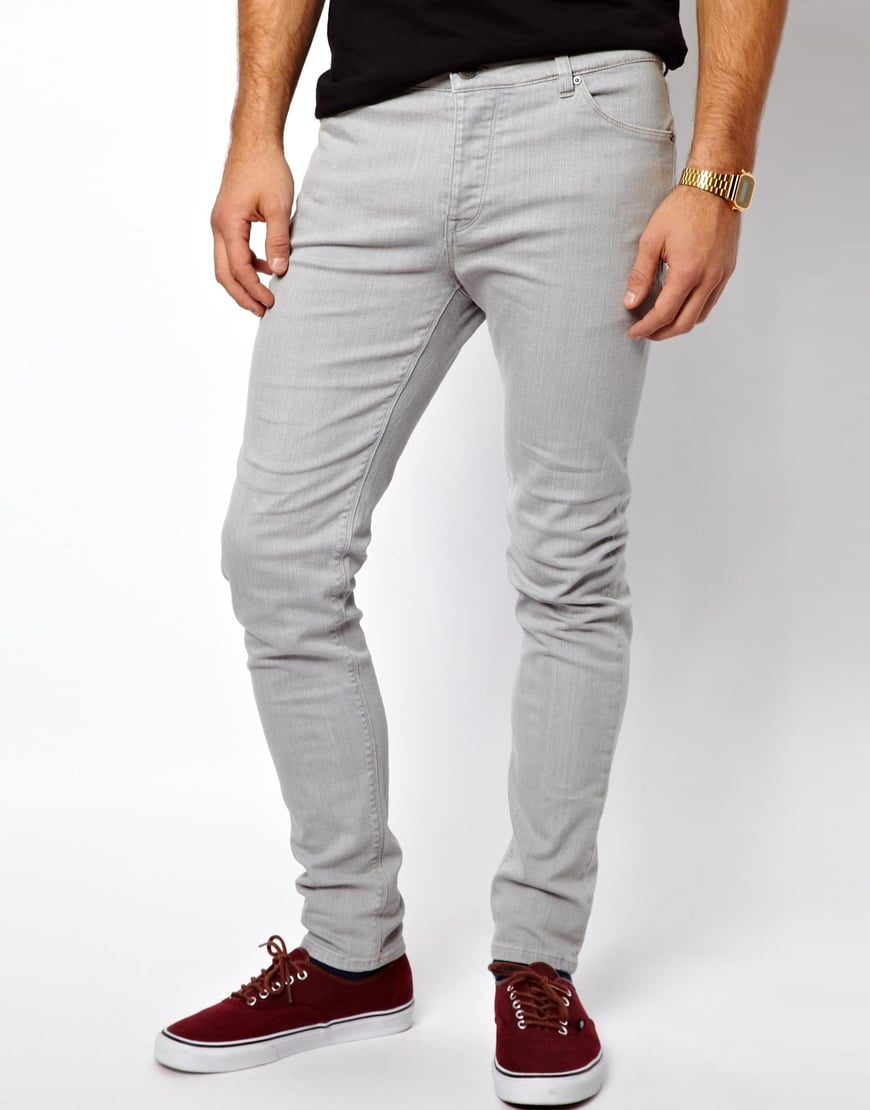 Lyst Asos Skinny Jeans In Mid Grey In Gray For Men 9356