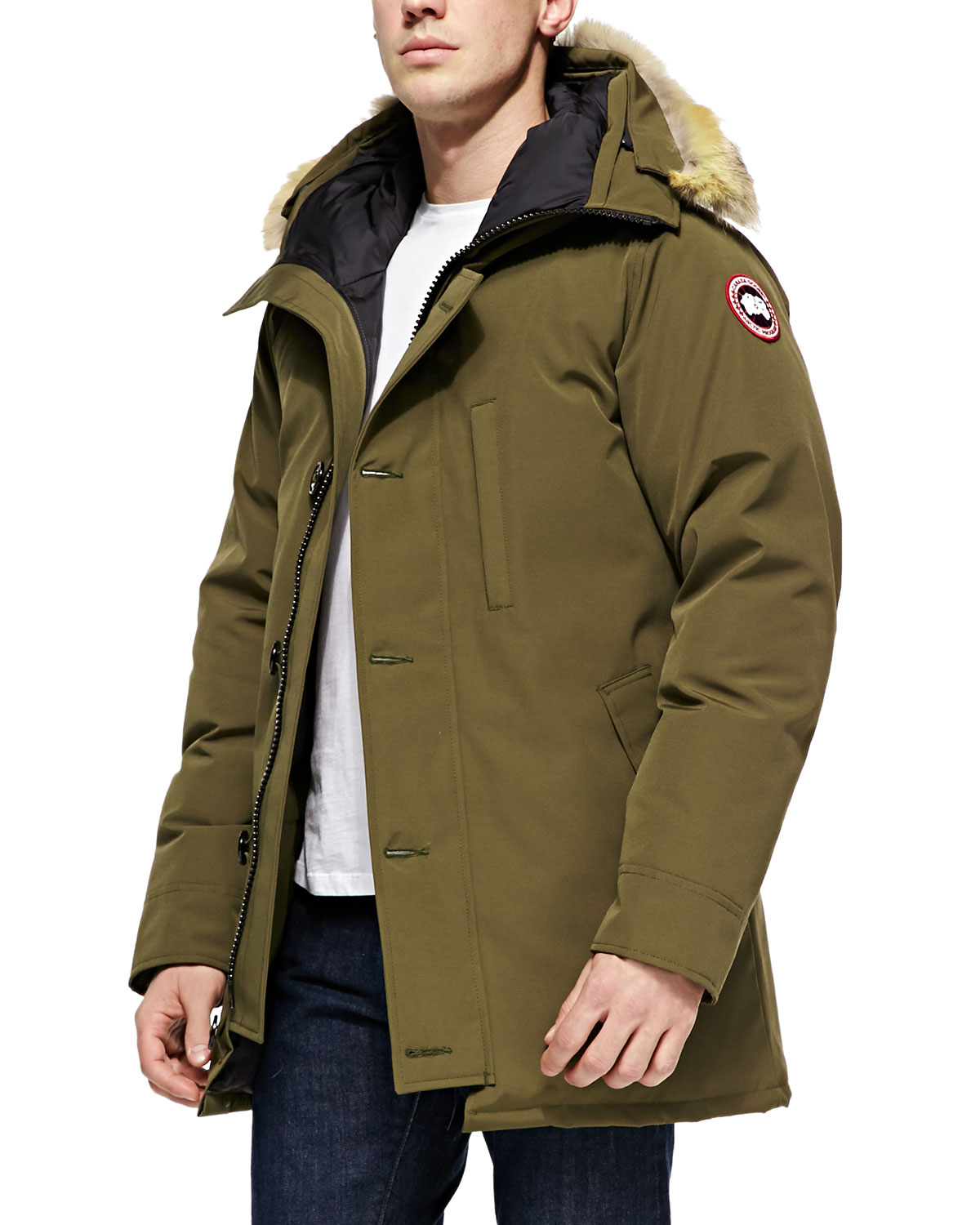 Lyst - Canada Goose Chateau Arctic-Tech Parka With Fur Trim in Green ...