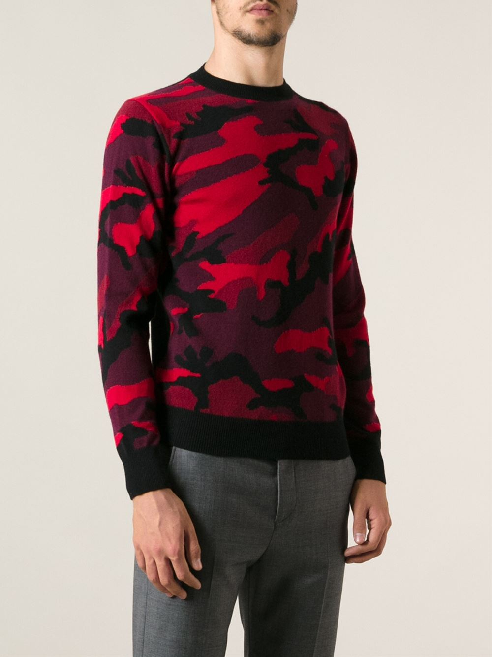 long camouflage sweater