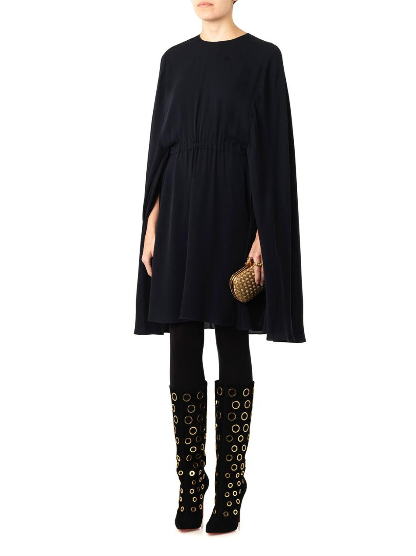 Christian louboutin Apollo 100 Embellished Suede Knee-High Boots ...  