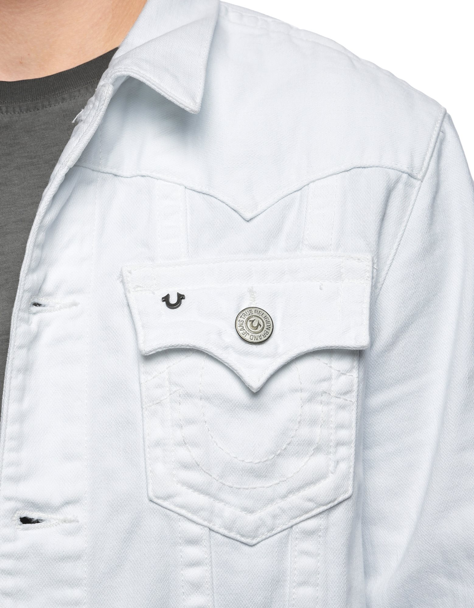 Lyst - True Religion Jimmy Mens White Denim Jacket in White for Men