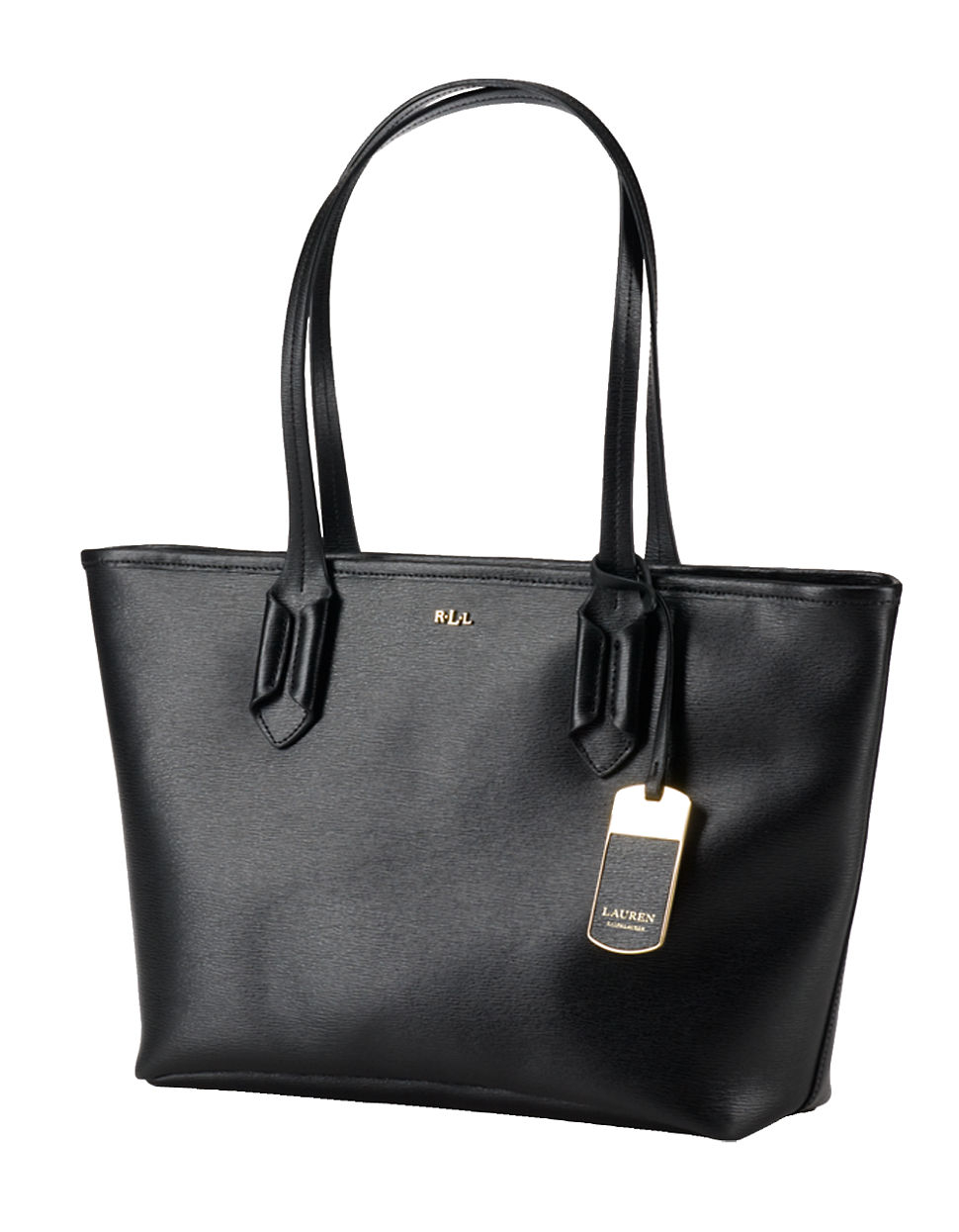 Lyst Lauren By Ralph Lauren Tate Leather Shopper Bag in Black