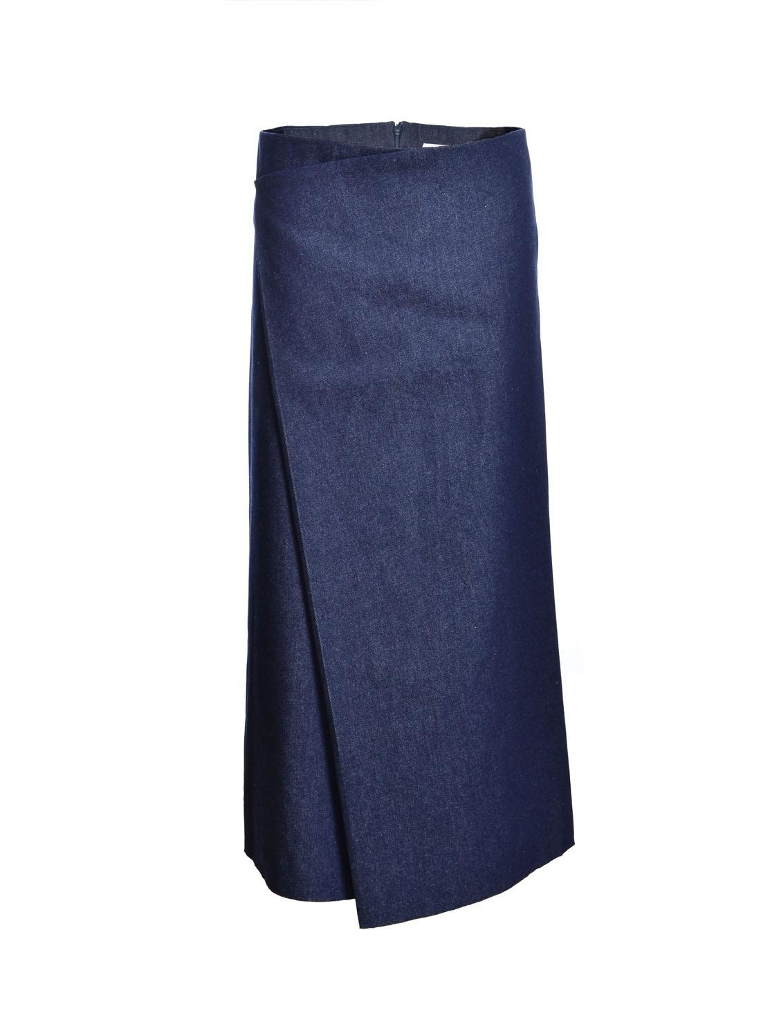 Charlie may Asymmetric Indigo Denim Skirt - Last One in Blue | Lyst