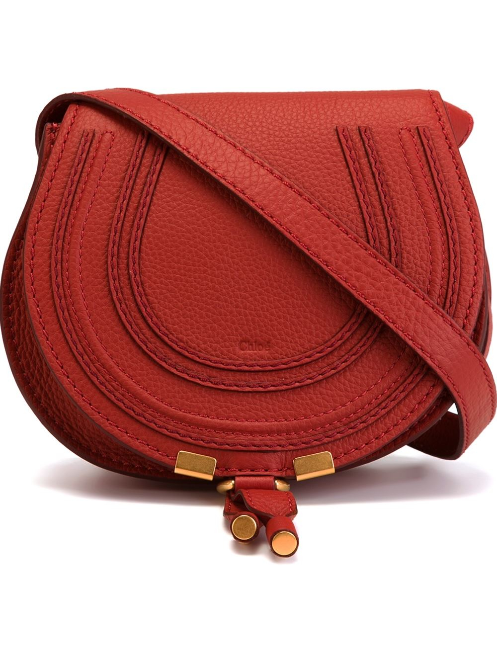 Chloé 'marcie' Crossbody Bag in Red | Lyst