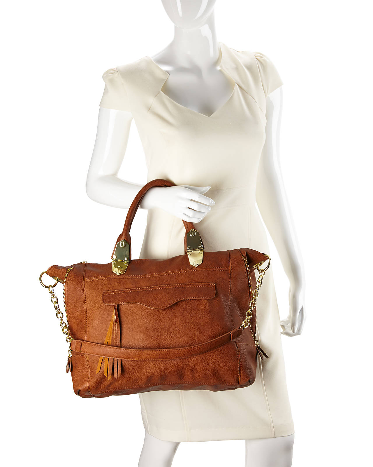 steve madden cognac bag