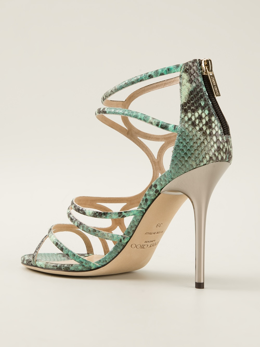 Jimmy choo Sling Sandal in Green | Lyst