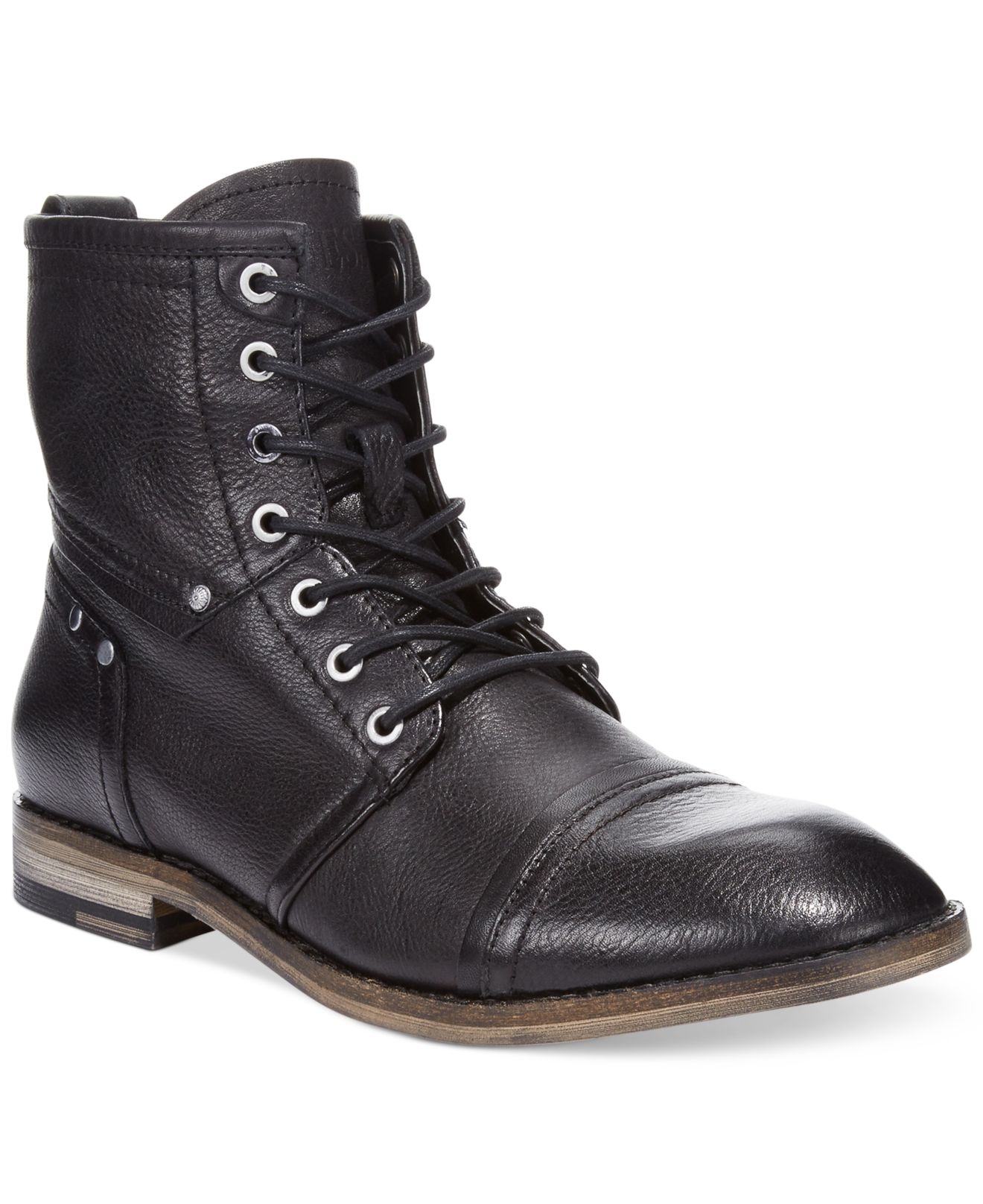 Guess Eagan Cap-toe Boots in Black for Men - Save 10% | Lyst