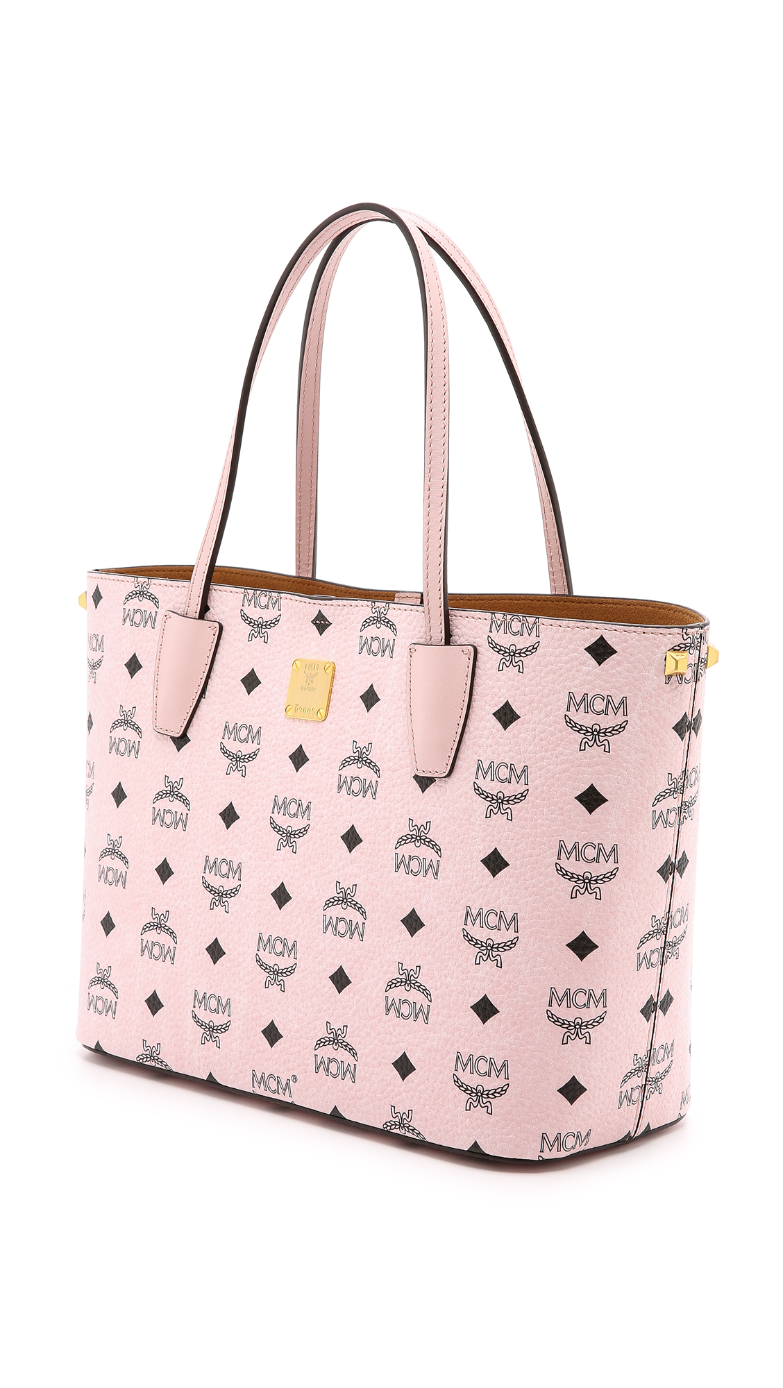 Lyst - MCM Small Shopper Tote - Chalk Pink in Pink