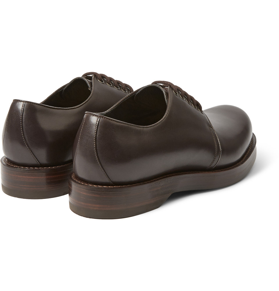 Lyst Gucci TripleSoled Leather Derby Shoes in Brown for Men