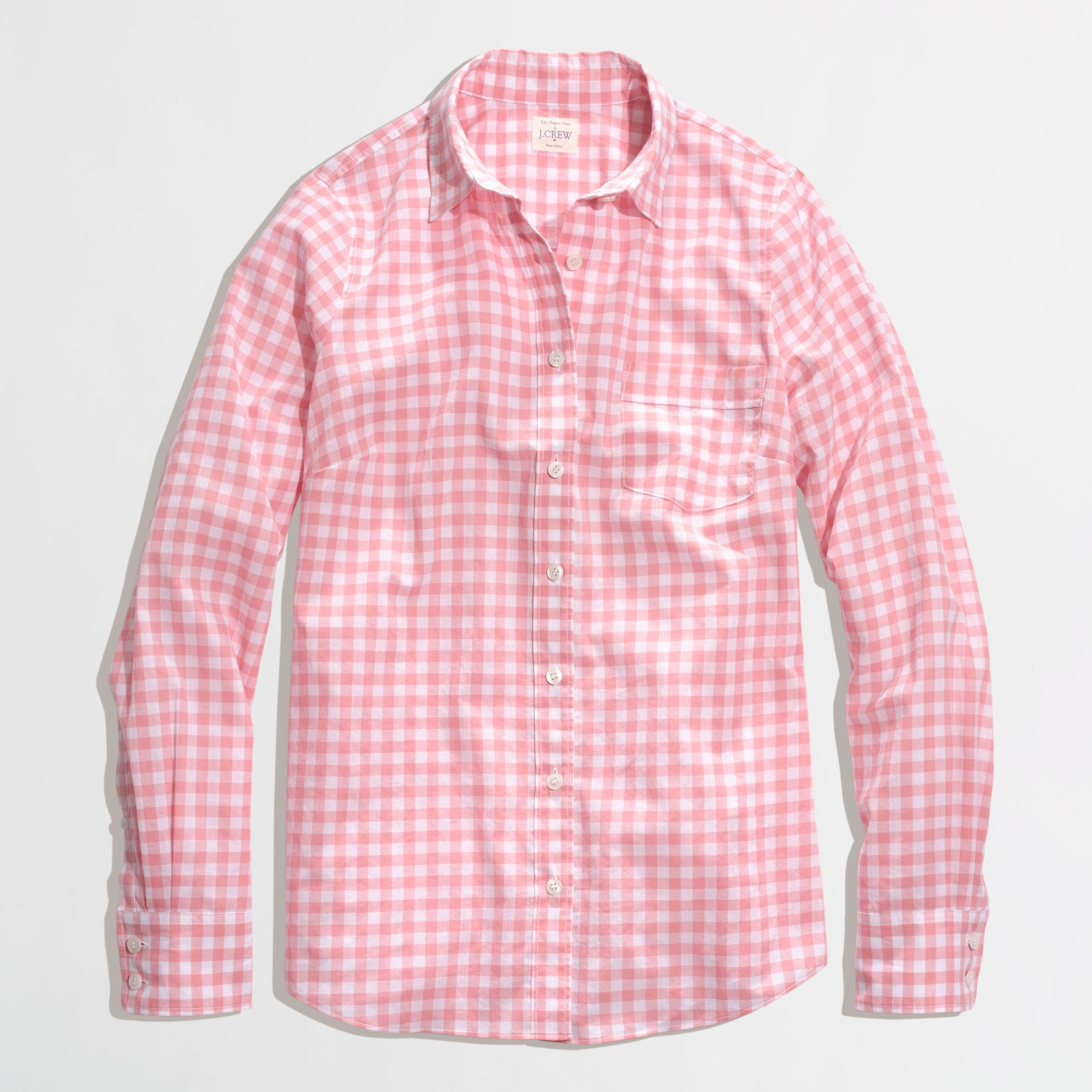 pink gingham womens shirt