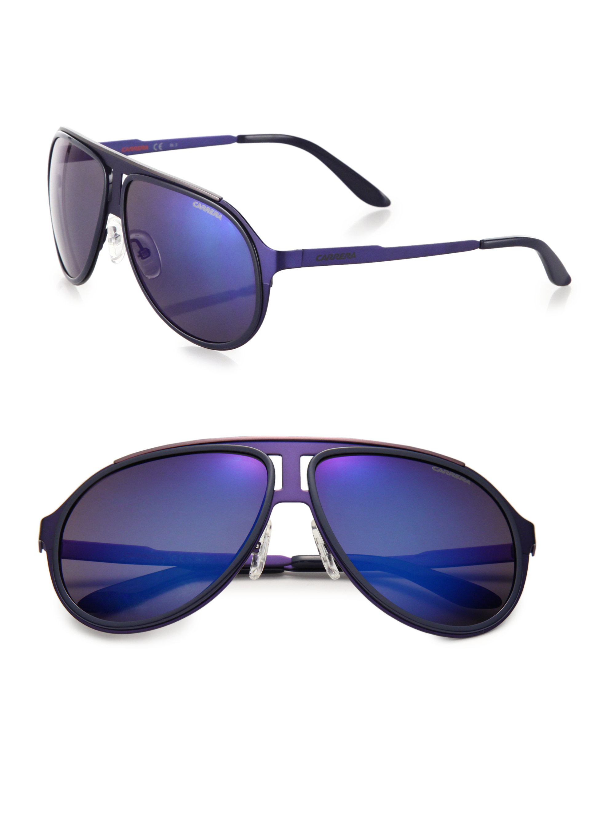 Carrera 54mm Aviator Sunglasses In Purple For Men Purple Blue Lyst 9385