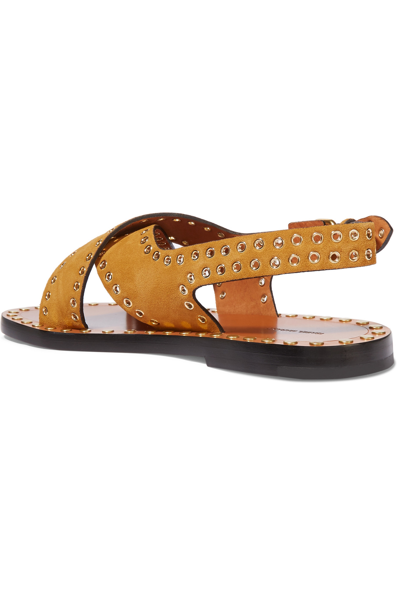 Lyst - Isabel Marant - Jane Eyelet-embellished Suede Sandals - Camel ... Gallery