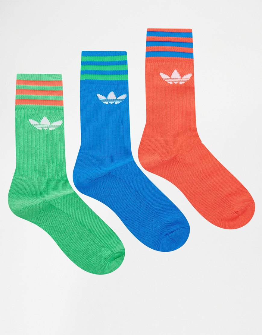 lyst-adidas-originals-3-pack-crew-socks-in-multi-aj8912-for-men