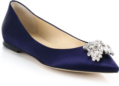 satin pointed toe flats