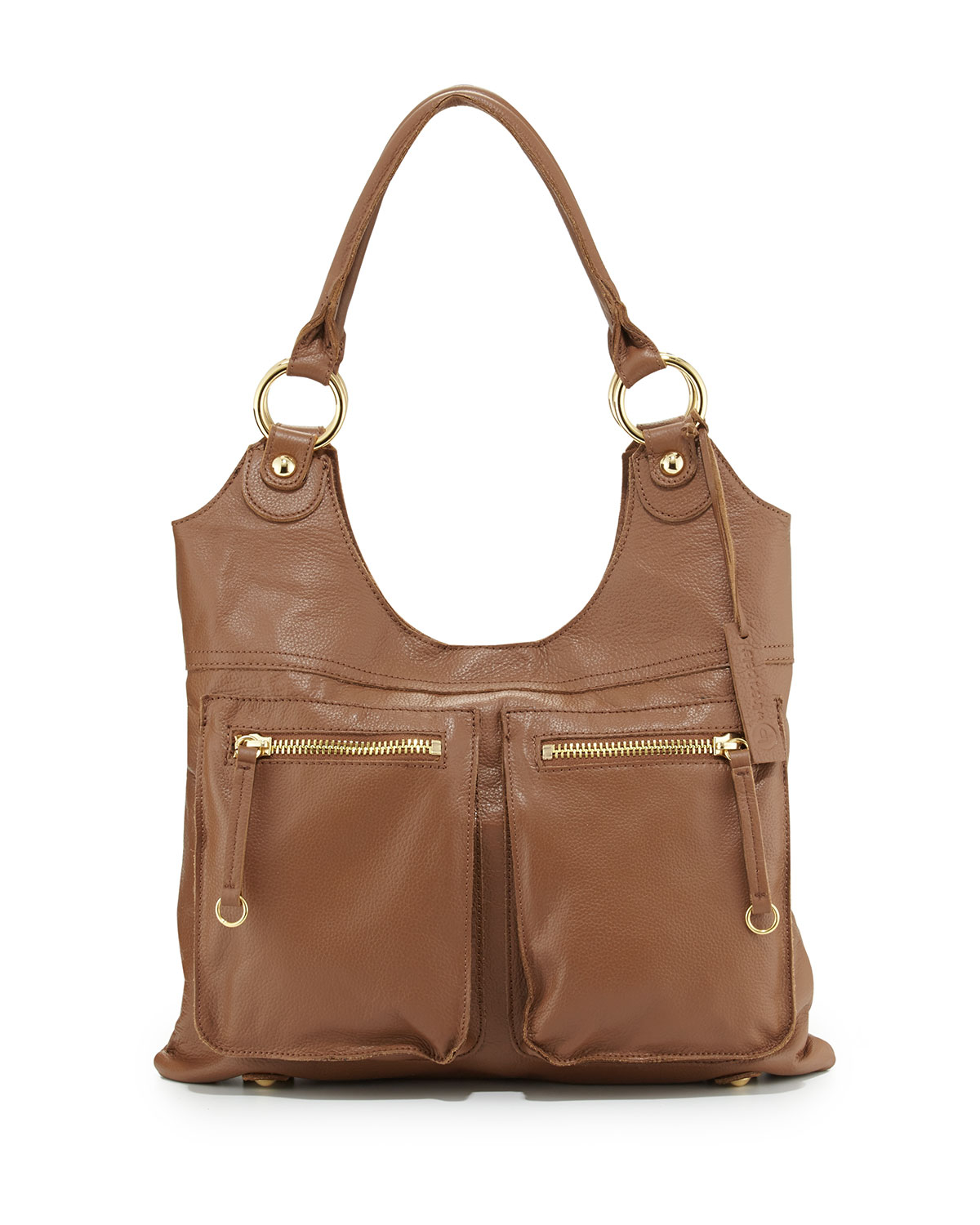 Linea pelle Dylan Front-Pocket Leather Tote Bag in Brown (coffee) | Lyst