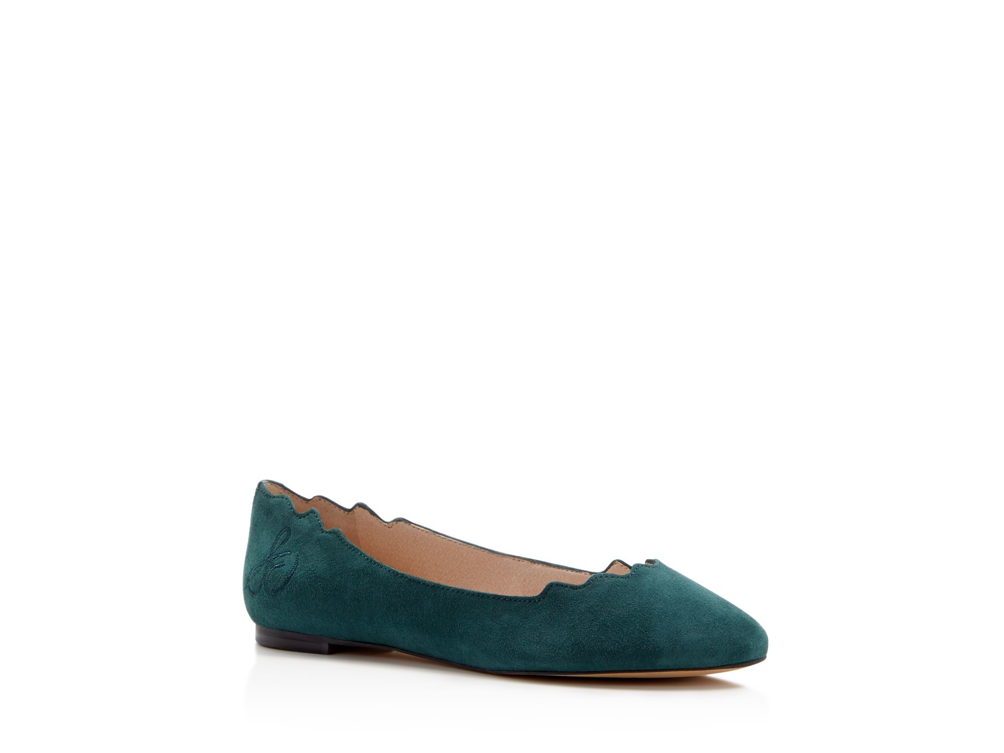 Lyst Sam Edelman Augusta Suede Scallopedge Ballet Flats