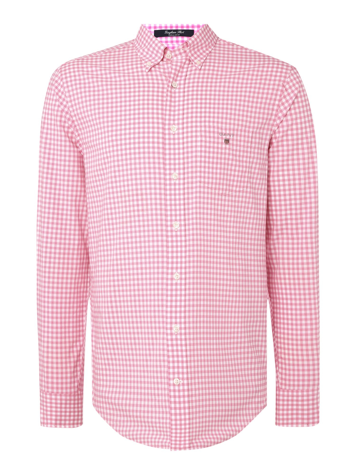 Gant Classic Gingham Shirt in Pink for Men | Lyst